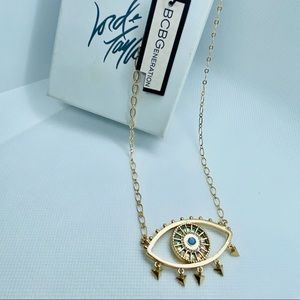 BCBG Evil Eye Statement Necklace